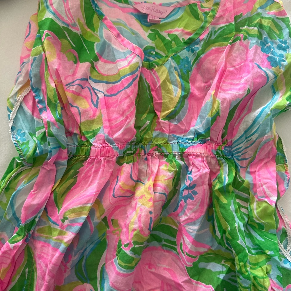 Lilly Pulitzer Kids Swim Coverup - Pink, Green, Blue